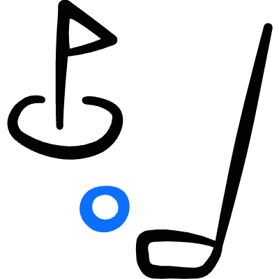 Golf Hole Aim Icon from Freehand Duotone Set