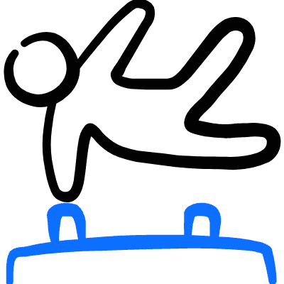 Gymnastics Horse Icon from Freehand Duotone Set
