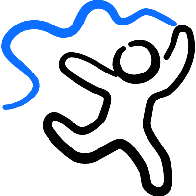 Gymnastics Ribbon Person 1 Icon from Freehand Duotone Set