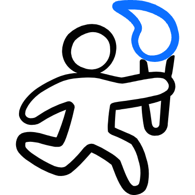 Olympics Torch Icon from Freehand Duotone Set