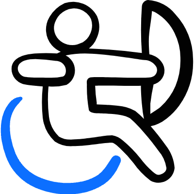 Paralympics Archery Icon from Freehand Duotone Set