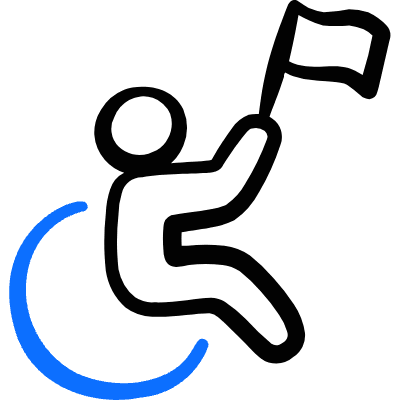 Paralympics Flag Icon from Freehand Duotone Set