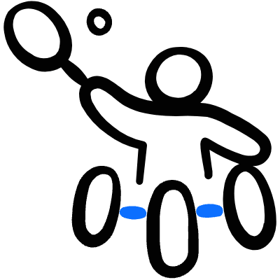 Paralympics Tennis Icon from Freehand Duotone Set