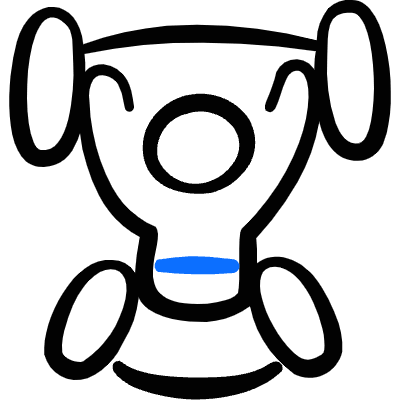 Paralympics Weightlifting Icon from Freehand Duotone Set