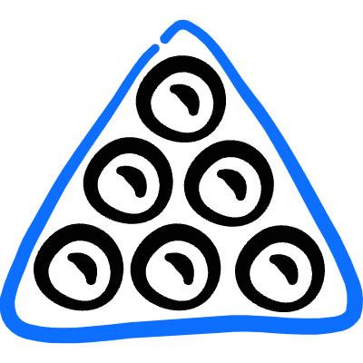 Pool Triangle Icon from Freehand Duotone Set
