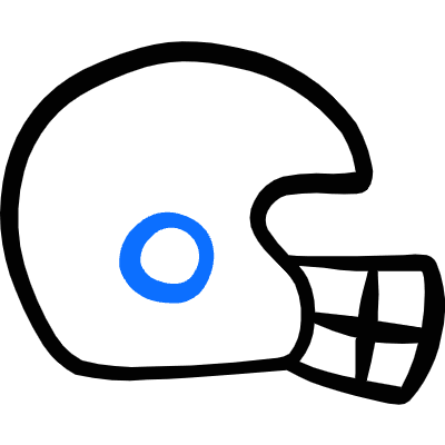 American Football Helmet Icon from Freehand Duotone Set