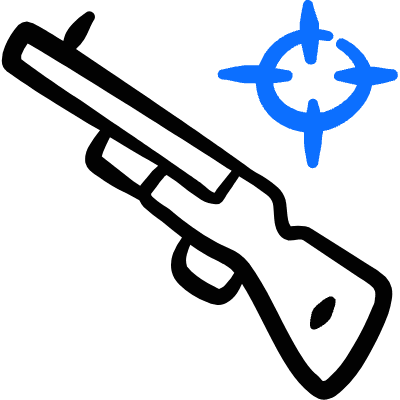 Shooting Rifle Target Icon from Freehand Duotone Set
