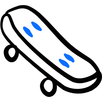 Skateboard 1 Icon from Freehand Duotone Set