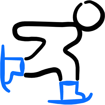 Skating Icon from Freehand Duotone Set