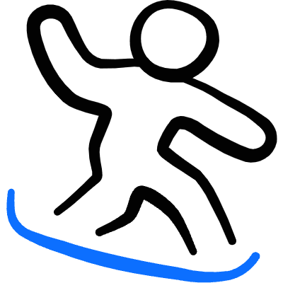 Skiing Board Slide Icon from Freehand Duotone Set