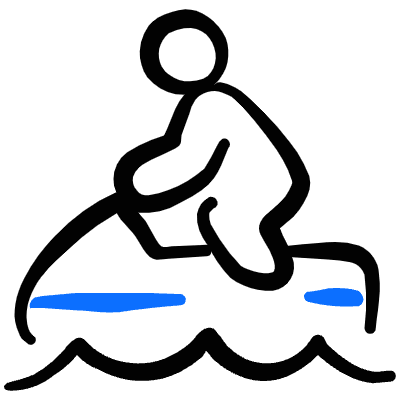 Skiing Jet Ski 3 Icon from Freehand Duotone Set