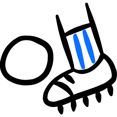 Soccer Kick Ball Icon from Freehand Duotone Set