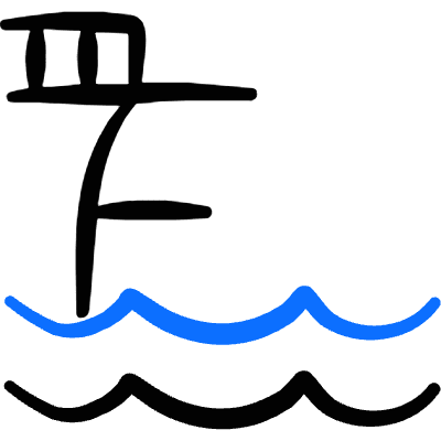 Swimming Diving Board Icon from Freehand Duotone Set