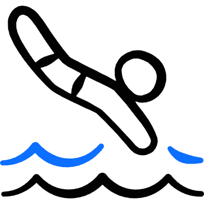 Swimming Diving Icon from Freehand Duotone Set