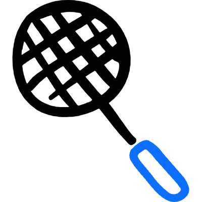 Badminton Shuttlecock Racquet Icon from Freehand Duotone Set