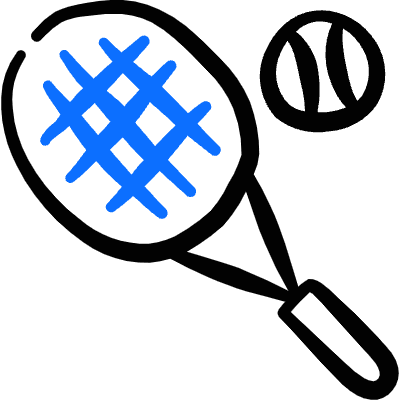 Tennis Racquet Icon from Freehand Duotone Set