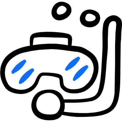 Sport Diving Mask Snorkle Icon from Freehand Duotone Set