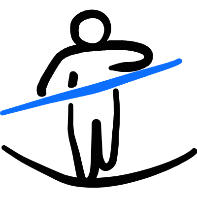 Sport Highliner Rope Walking 2 Icon from Freehand Duotone Set