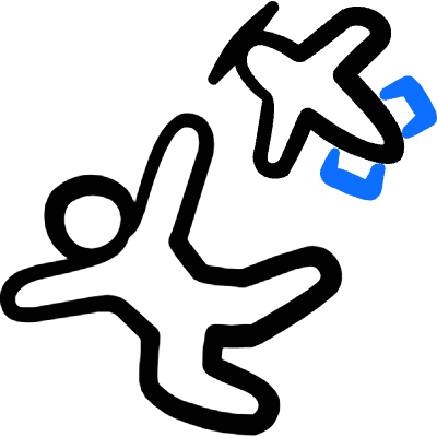 Sport Sky Diving 2 Icon from Freehand Duotone Set