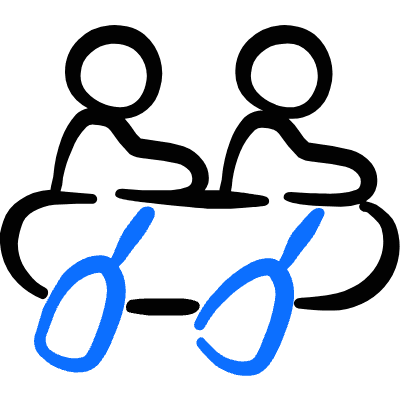 Sport Water Rafting 2 Icon from Freehand Duotone Set