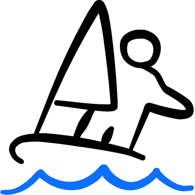 Sport Wind Surfing 2 Icon from Freehand Duotone Set