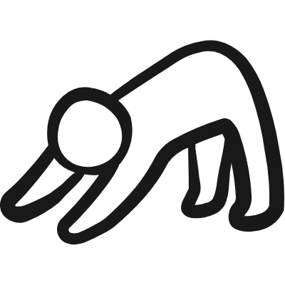 Yoga Down Stretch Icon from Freehand Duotone Set
