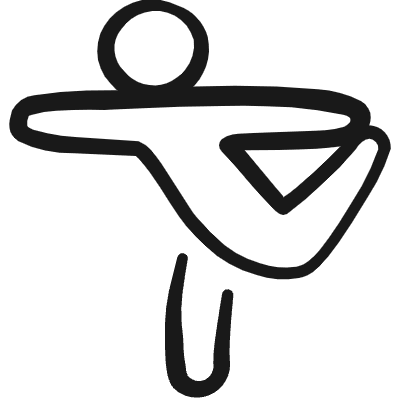 Yoga Leg Grab Stretch Icon from Freehand Duotone Set