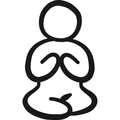 Yoga Meditate 1 Icon from Freehand Duotone Set
