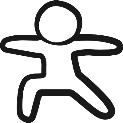 Yoga Shoulder Stretch 1 Icon from Freehand Duotone Set