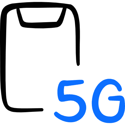 Smartphone 5g 2 Icon from Freehand Duotone Set