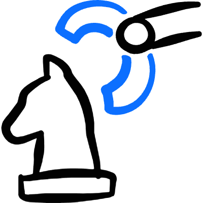 Ai Robot Playing Chess Icon from Freehand Duotone Set