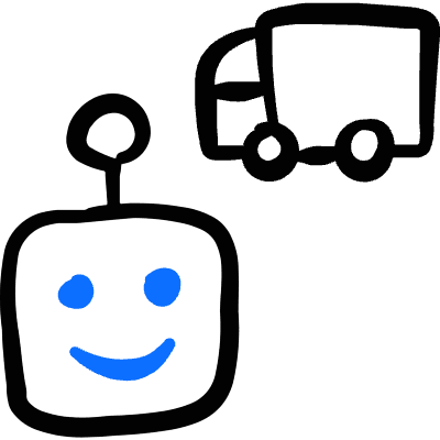Ai Robot Truck Icon from Freehand Duotone Set