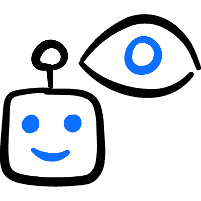 Ai Robot Watching Eye Icon from Freehand Duotone Set