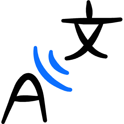 Automated Translation Voice Icon from Freehand Duotone Set
