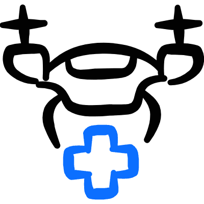 Drone First Aid Icon from Freehand Duotone Set