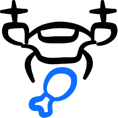 Drone Food Delivery Icon from Freehand Duotone Set