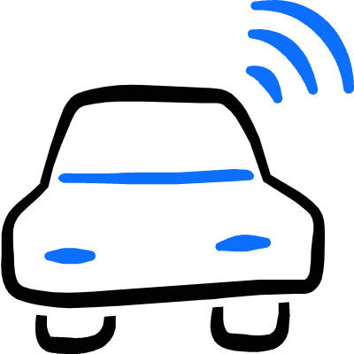 Iot Technology Car Icon from Freehand Duotone Set