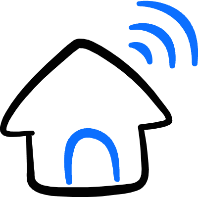 Iot Technology House Icon from Freehand Duotone Set