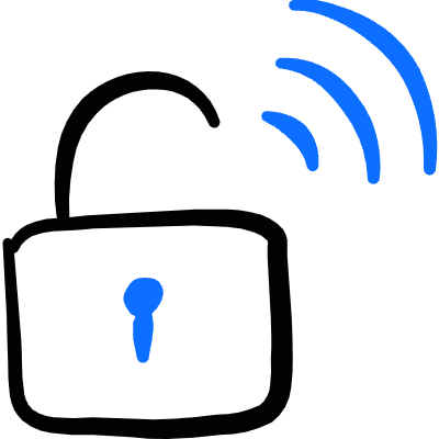 Iot Technology Lock Unlock Icon from Freehand Duotone Set
