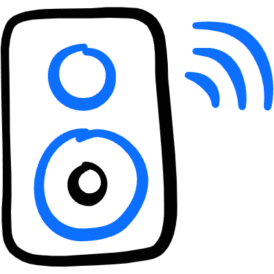 Iot Technology Speaker Icon from Freehand Duotone Set