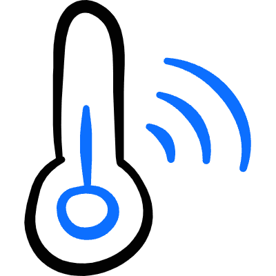 Iot Technology Thermometer Icon from Freehand Duotone Set