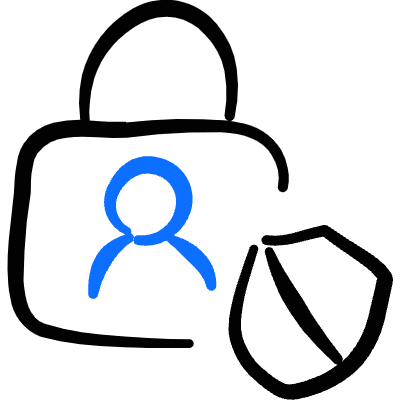 Privacy User Profile Lock 3 Icon from Freehand Duotone Set