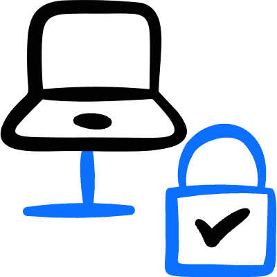 Technology Contact Access Lock Icon from Freehand Duotone Set