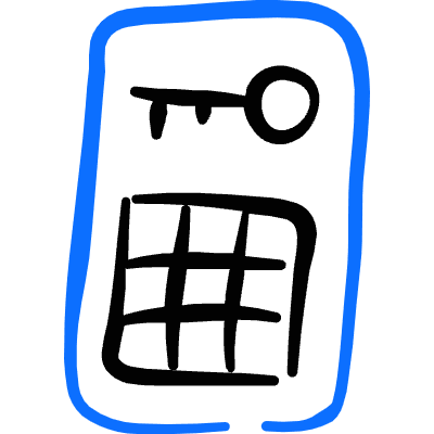 Smart House Door Lock Machine Icon from Freehand Duotone Set