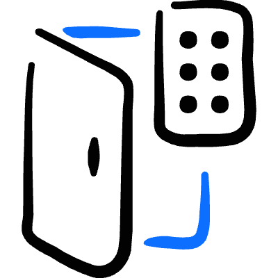 Smart House Door Pin 1 Icon from Freehand Duotone Set