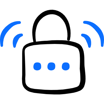 Smart House Smart Lock Icon from Freehand Duotone Set