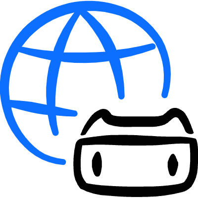 Virtual Reality Vr Globe Icon from Freehand Duotone Set