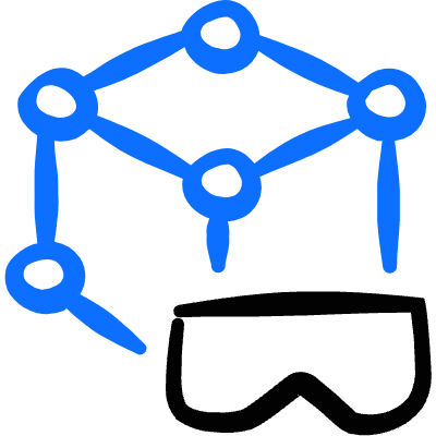 Virtual Reality Vr User Box Human Icon from Freehand Duotone Set