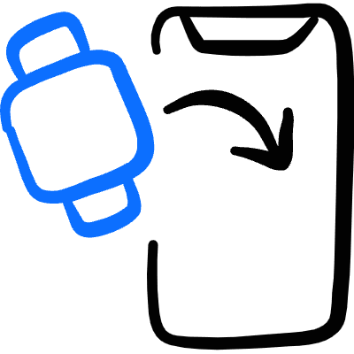 Wearable Device Watch Sync 2 Icon from Freehand Duotone Set