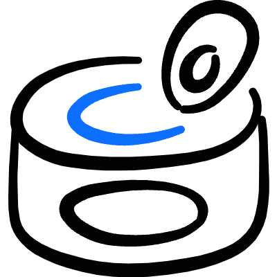 Characteristic Product Ccaned Reserved Icon from Freehand Duotone Set